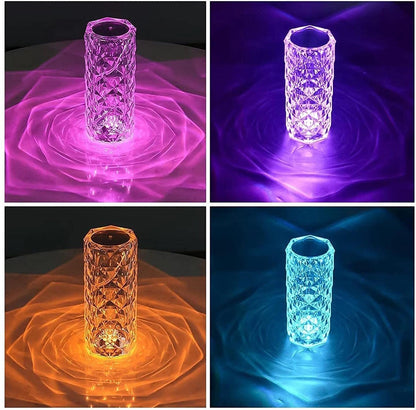 16 colors Touch Crystal Rose Lamp